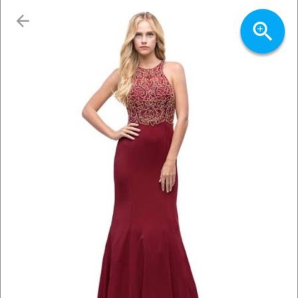 Prom burgundy dress